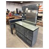 Mid Century Modern Unique Gray Bedroom Suite.