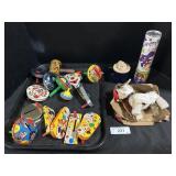 Vintage Noisemakers, Kaleidoscope, Dog Toy.