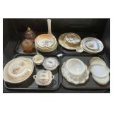 Plates, Bowls, Vases, Fire King, Hoosier, Hampton.