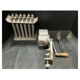 Savoy Press Grater, Candle Mold, Ice Cream Scoops.
