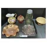 Roseville Bowl, Carnival & Depression Glass,