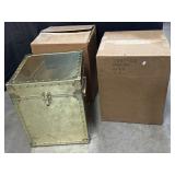 Pair Of NEW Brass Storage Trunks.