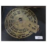 Brass Lettering & Numbering Clock Wheel Stencil