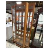 Broyhill Blonde Oak Display Cabinet.