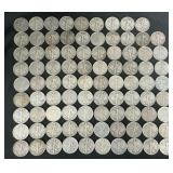 89 90% Silver Walking Liberty Dollars.