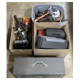 Tools, Battery Charger, Metal Toolbox.