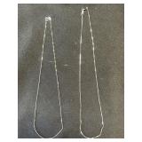 2 14K White Gold Chains.