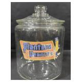 Glass Planters Peanut Jar W/ Lid.