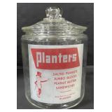 Glass Planters Peanut Jar W/ Lid.