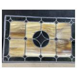 Antique Leaded Stained Glass Window.