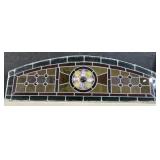 Antique Leaded Stained Glass Window.