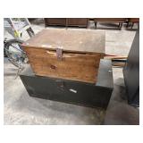 (2) Wooden Trunks, (6) Rolls of Manila Rope.