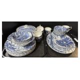 Myott Blue & White Transferware Dinnerware.