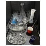 EPAG Glass, Enamelware Dipper, Blown Glass Vase