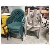 (8) Patio Chairs & End Table.