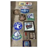 Beer, Auto, & USMC Advertising Signs.