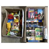 Vintage Plastic Toys & VHS Movies.