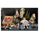 Christmas Ornaments, Figures, Dolls.