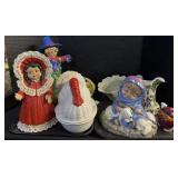 Turkey Hen On Nest, Ceramic Figures.