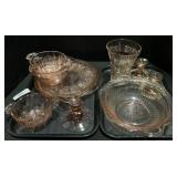 Pink Depression Glassware.