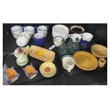 Pfaltzgraff Mugs, Small Pitchers, Plates, Bowls.