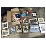 Art Prints, Clothes Pins, Airplane Book.