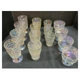 Iridescent Goblet & Dessert Glasses Set.
