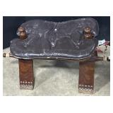 Vintage Camel Saddle Stool.
