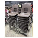 (18) Artco-Bell Stackable School Chairs.