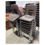 (16) Artco-Bell Stackable School Chairs.