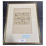 19th C.  French Fashion Lithograph.