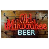 Old Milwaukee Beer Advertising Neon Sign.