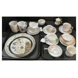 Abingdon, Noritake, Baum Bros Teacups & Saucers.