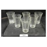 6 Vintage Pepsi Cola Glasses.