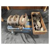 Vtg Pulleys and Clamps.