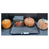 Ceramic & Beaded Fall/ Halloween Pumpkins.