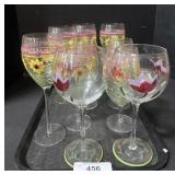 Hand Painted Wine Glasses.