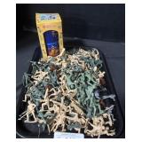 Vintage Army Men & Pinocchio Glass.