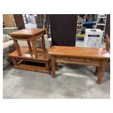 Honey Toned Pine Accent Tables.