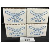 4 1988 Donruss Baseball Trading Cards Sets.