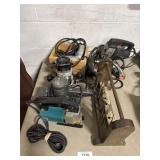 Power Tools, Drills, Sander, Router, Drill Bits.