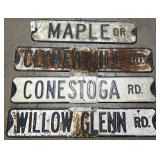 4 Antique Street Signs (Conestoga).