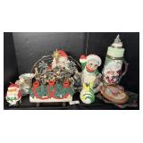 Christmas Ornaments, Figures, Large Stein.