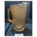 Vintage Jeannette Marigold Carnival Glass Pitcher.