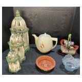 J. Shore Sleigh, Smith Vase, Drip-O-Lator, Redware