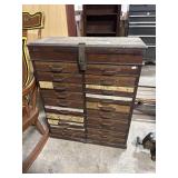 Vtg Industrial 20 Drawer Workshop Chest.