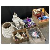 Garden Statue, Christmas Ornaments, Lamp.