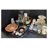 Tiered Platter, Halloween Plate, Candelabra.