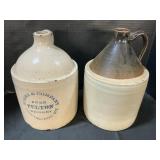 Myers & Co. Fulton Whiskey & 2 Tone Stoneware Jugs