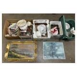 Reverse Painted Glass, Dinnerware, Jars.